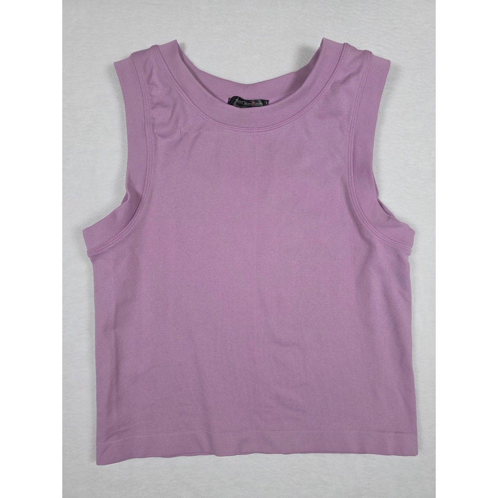 Seamless Tank Top Sleeveless Stretchy One Size Purple Basic Minimalist Lavender